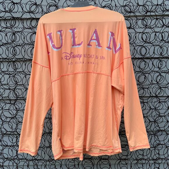 Disney Aulani Resort Spirit Jersey Orange Long Sleeve Swim Shirt UPF 50 LARGE - Picture 4 of 14